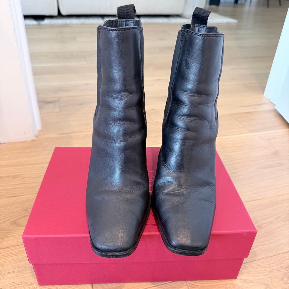 Tony Bianco Black Leather Ankle Boots - Picture 3 of 7